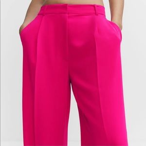 Brand new with tags Mango Fuchsia/Pink Palazzo Pants Size 10